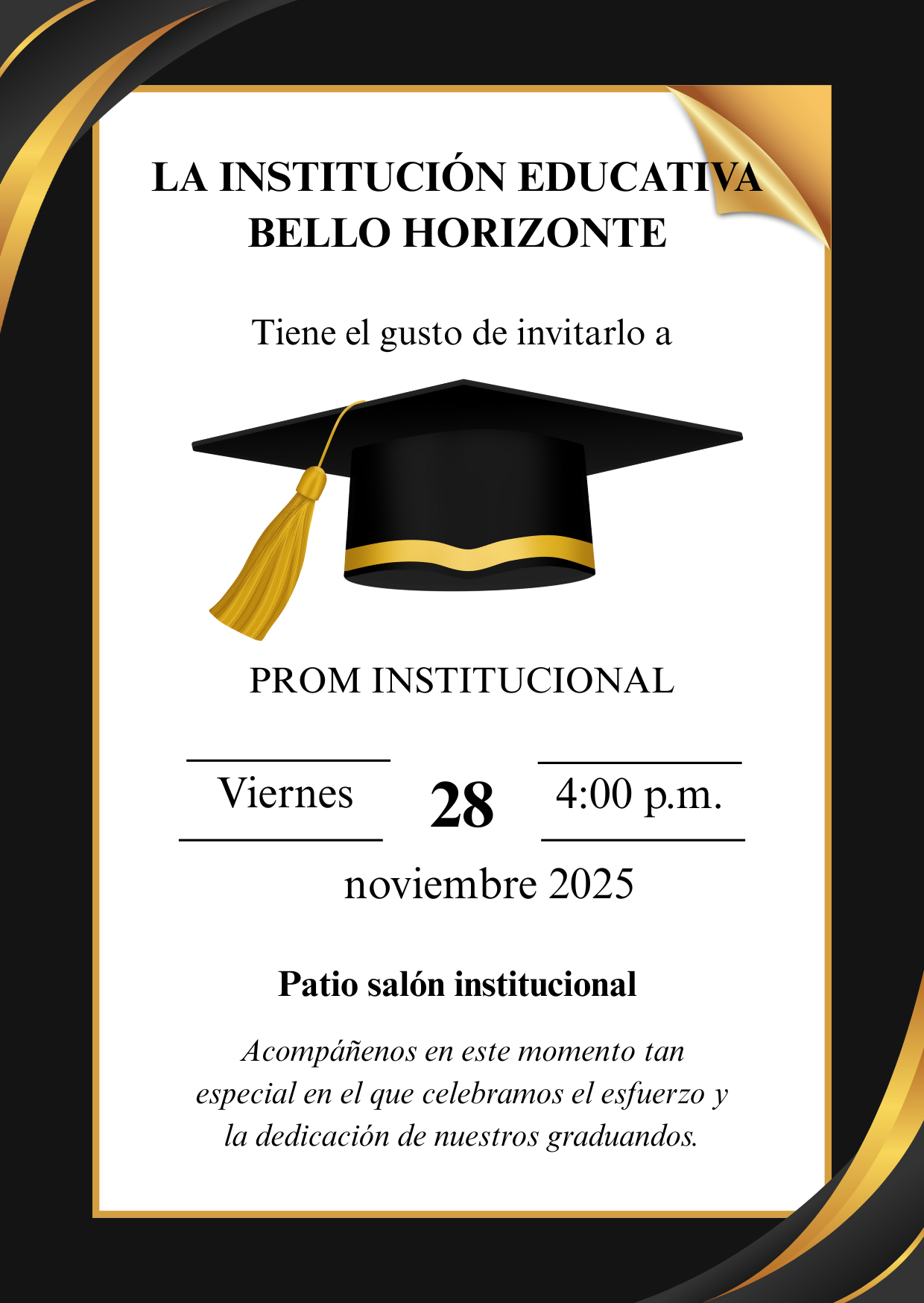 Reconocimiento de los graduandos 2025